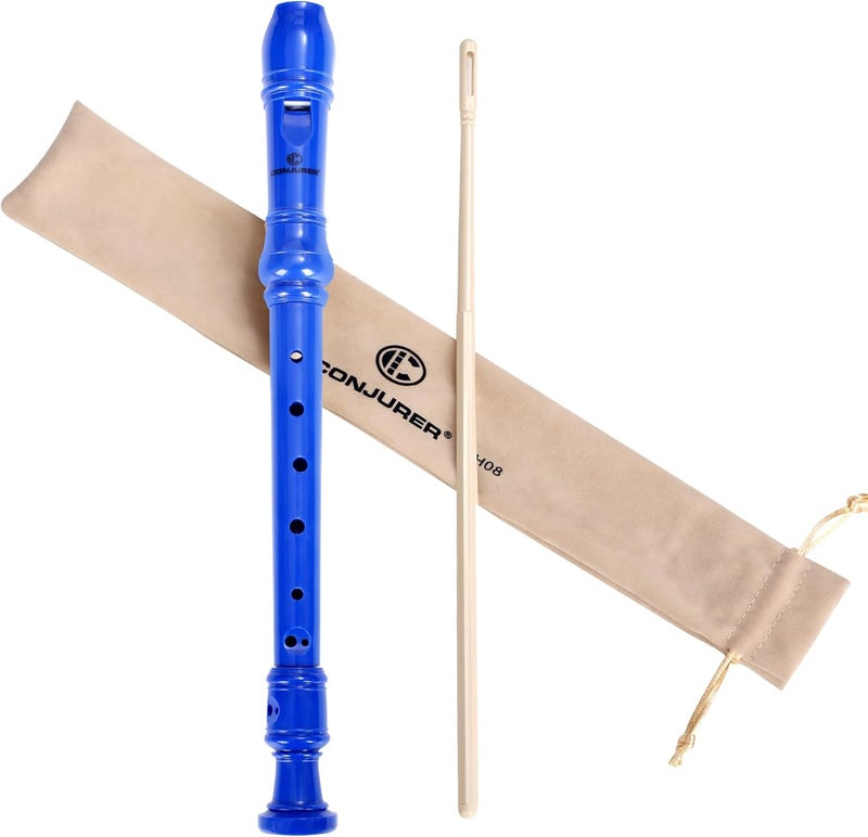 CONJURER Soprano Recorder Instrument for Kids Student - German Fingering 8 Hole Flute ABS Descant Recorders for Beginners with Cleaning Rod and Bag for Kids Over 3 Years Old - Image 1